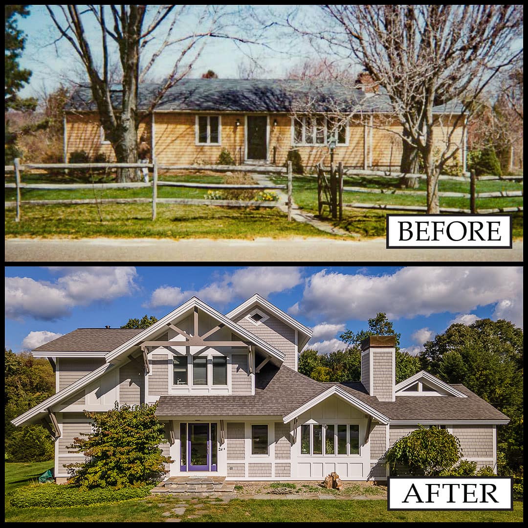 Before and after renovation by Douglas Cutler Architects